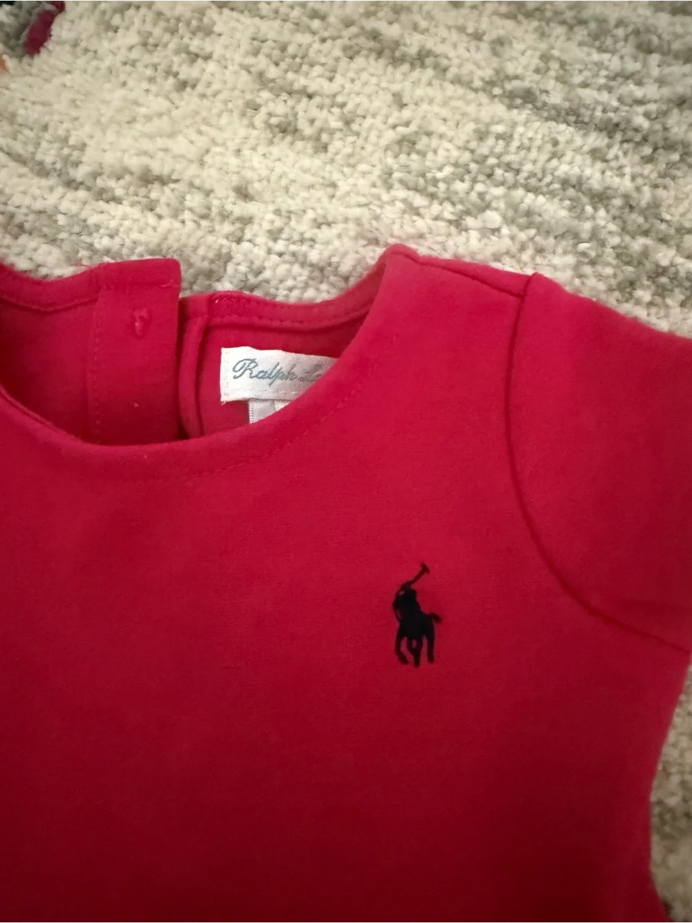 Ralph Lauren Pink Pleated Baby Polo Dress size 6 months